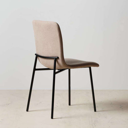 Scaun Bej din Material Textil si Metal 44.5cm IXIA