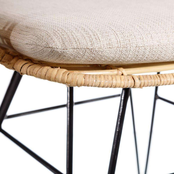 Scaun cu Spatar Rotund din Ratan Ixia