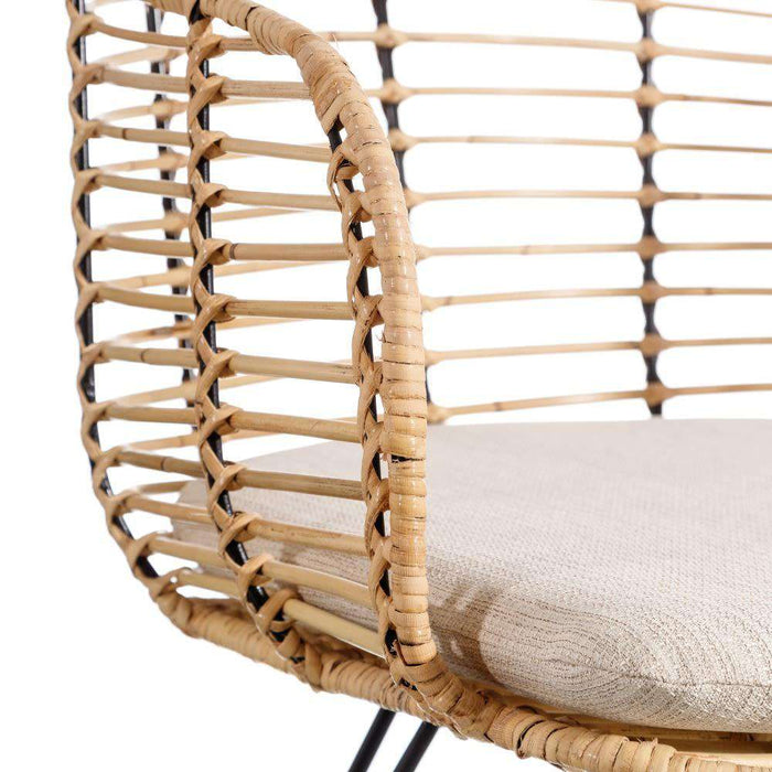 Scaun cu Spatar Rotund din Ratan Ixia