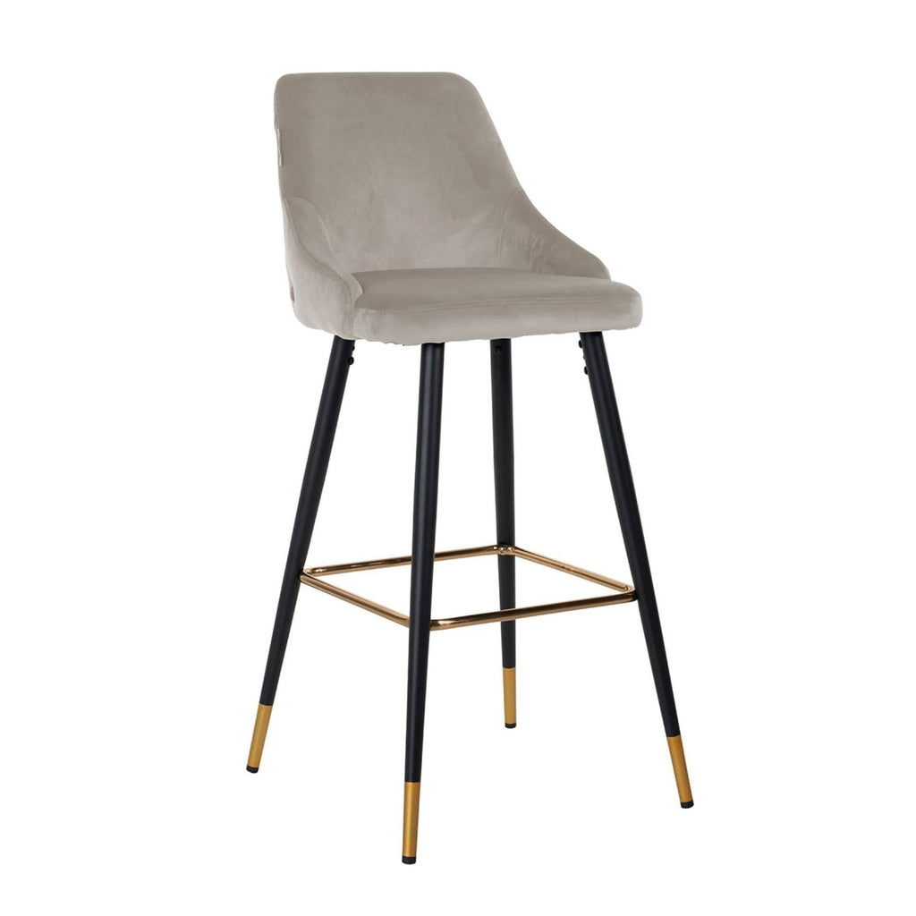 Scaun de Bar IMANI din Catifea Bej KHAKI VELVET