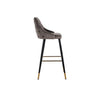 Scaun de Bar IMANI din Catifea Maro STONE VELVET