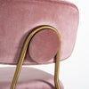Scaun de Bar Roz cu Picioare Metalice Aurii 96.5cm BLUSH VELVET
