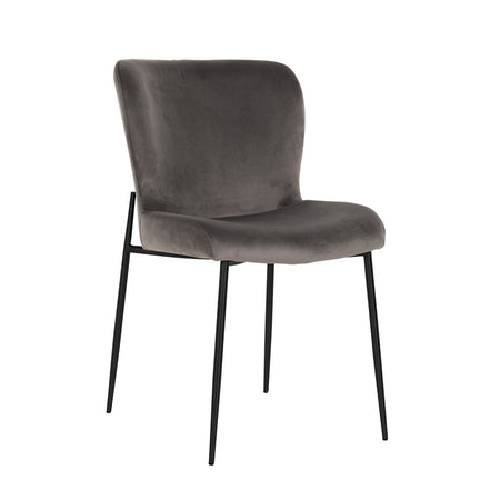 Scaun de Dining DARBY din Catifea Gri
