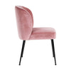 Scaun de Dining FALLON din Catifea Roz