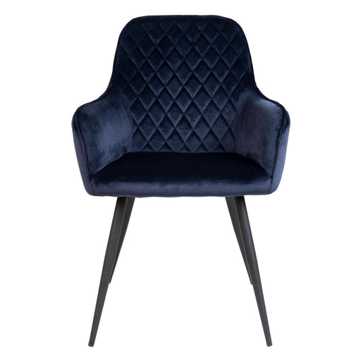 Scaun din Catifea Albastra si Otel HARBO HOUSE NORDIC