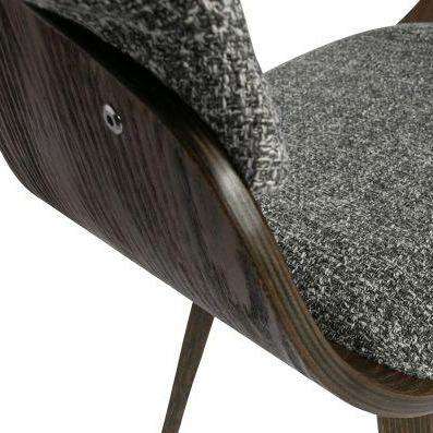 Scaun din Lemn Tapitat Gri CATCH BePureHome