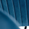Scaun din Material Textil Albastru cu Picioare Negre Metalice 53cm IXIA