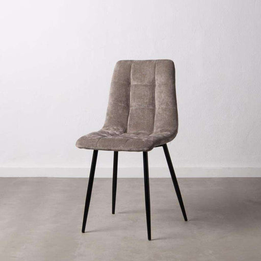 Scaun din Material Textil Gri si Metal IXIA