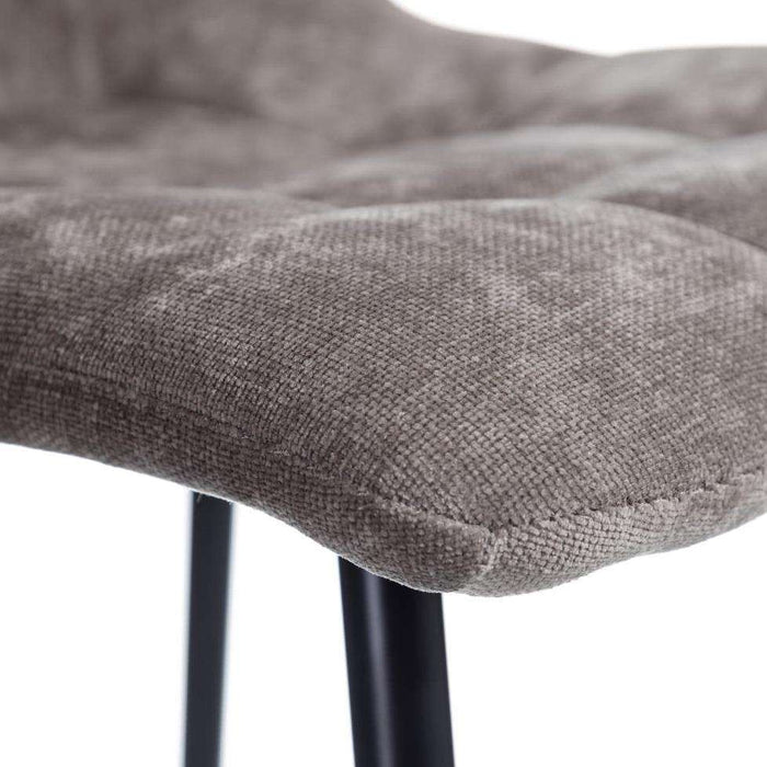 Scaun din Material Textil Gri si Metal IXIA