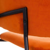 Scaun din Material Textil Portocaliu cu Picioare Negre Metalice 53cm IXIA