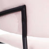 Scaun din Material Textil Roz cu Picioare Negre Metalice 53cm IXIA