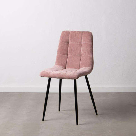 Scaun din Material Textil Roz si Metal IXIA
