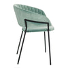 Scaun din Material Textil Verde cu Picioare Negre Metalice 53cm IXIA