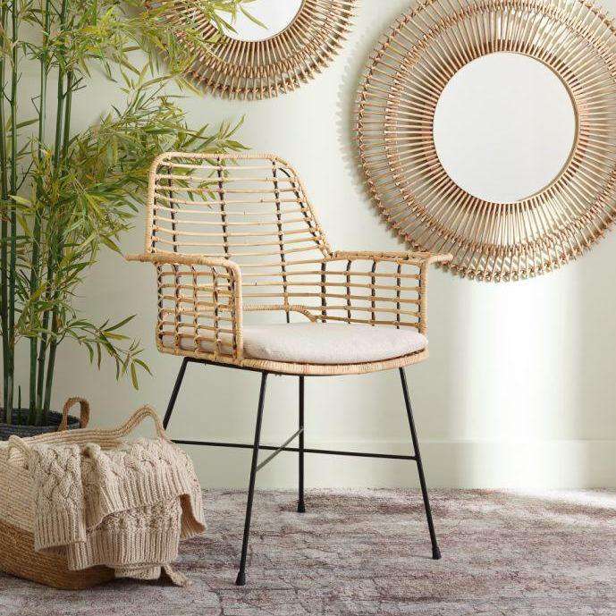 Scaun din Ratan si Metal 65cm IXIA