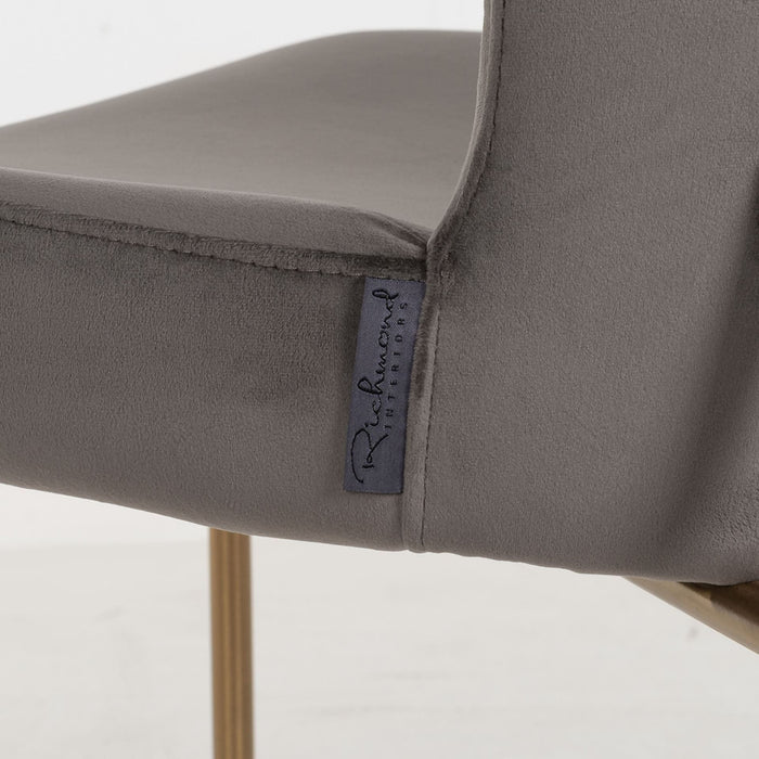 Scaun Gri ODESSA cu Picioare Metalice Aurii RICHMOND