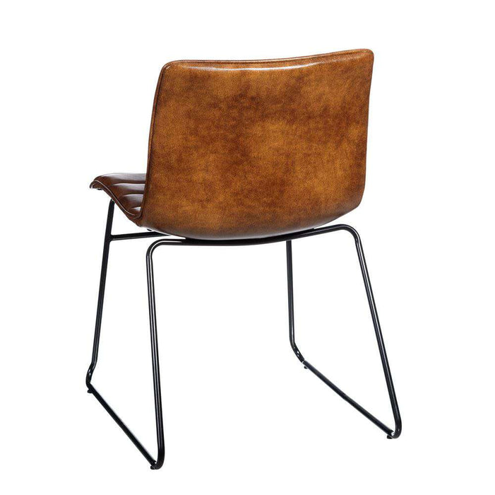 Scaun Maro din Piele Ecologica si Metal 45cm IXIA