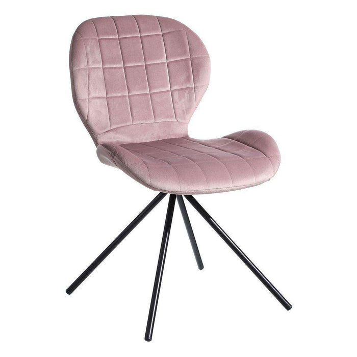 Scaun Roz din Material Textil si Metal 51cm IXIA