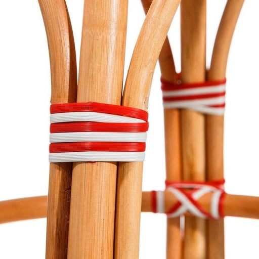 Scaunde din Ratan Alb cu Rosu IXIA