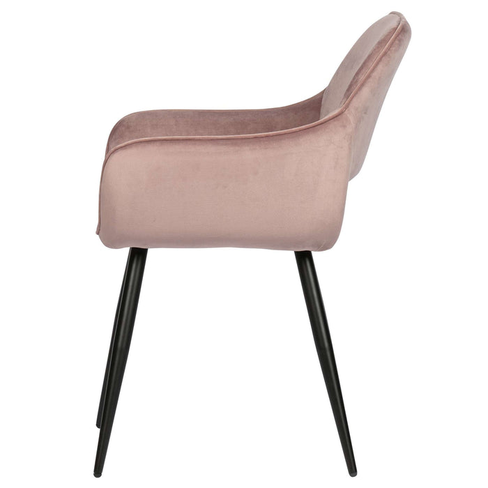 Set de 2 Scaune JELLE din Catifea Roz WOOOD