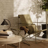 Taburet DESERT Verde cu Sezut din Material Textil si Picioare Metalice Verzi FERM LIVING