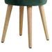 Taburet din Catifea Verde cu Picioare din Lemn ZAGO
