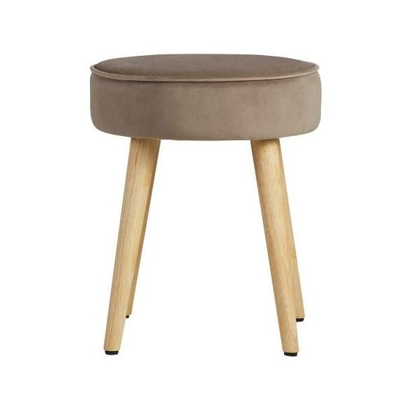 Taburet din Catifea Maro cu Picioare din Lemn ZAGO